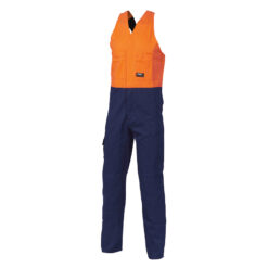 Hivis Two Tone Cotton Action Back Overall