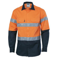 Hivis Cool-breeze Cotton Shirt With Generic R/tape - Long Sleeve