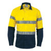 Hivis Cool-breeze Cotton Shirt With Generic R/tape - Long Sleeve
