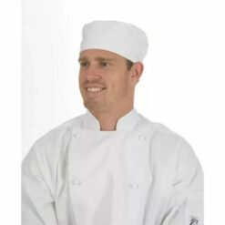 Dnc 1602 Flat Top Chef Hat, White