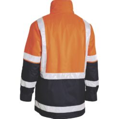 Bisley BK6975 5 in 1 Jacket Vest Orange/Navy - Rear