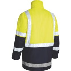 Bisley BK6975 5 in 1 Jacket Vest Yellow/Navy - Rear