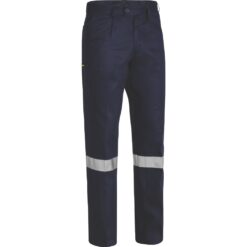 Bisley BP6007T Original Cotton Drill Work Pants with Reflective Tape - Front