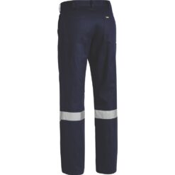 Bisley BP6007T Original Cotton Drill Work Pants with Reflective Tape - Rear