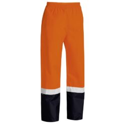 Bisley BP6965T Orange Navy Rain Pants - Front