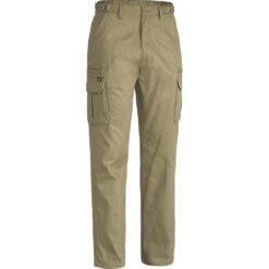 Bisley BPC6007 Khaki Cargo Work Pants - Front