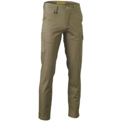 Bisley BPC6008 Khaki Cargo Work Pants - Front