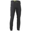 Bisley BPC6028 Black Cuffed Cotton Work Pants - Front