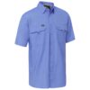 Bisley BS1414 Blue Work Shirt - Front