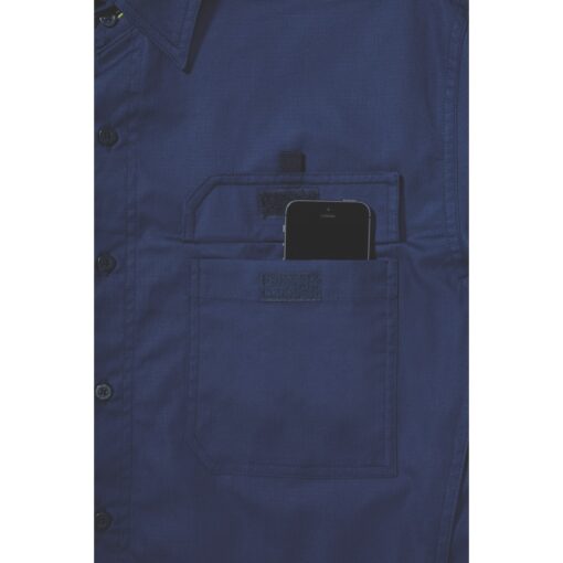 Bisley BS6414 Ripstop X Airflow Work Shirt Navy - Pocket