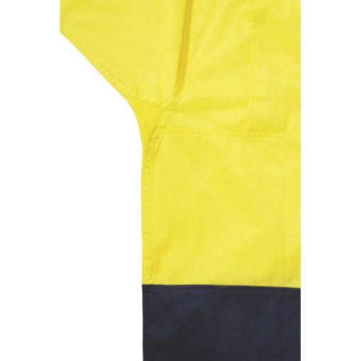 Bisley BS6895 Yellow Navy Hi-vis Work Shirt Long Sleeve - Underarm