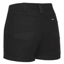 Bisley BSHL1045 Womens Stretch Short Shorts Black - Rear