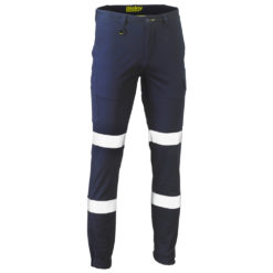 Bisley Taped Stretch pants, Nayy with cuff BPC6028T-BPC