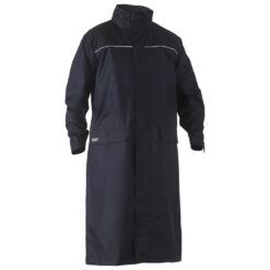 Bisley BJ6962 Navy Long Jacket Raincoat - Front