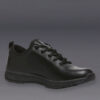 Women's Superlite Leather Lace-up Work Shoes Black