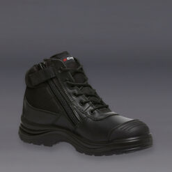 Tradie Zip/lace Steel Cap Safety Work Boots 5" Black