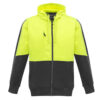 Syzmik ZT485 Hoodie Jacket with Zipper Hi-Vis Yellow/Charcoal - Front